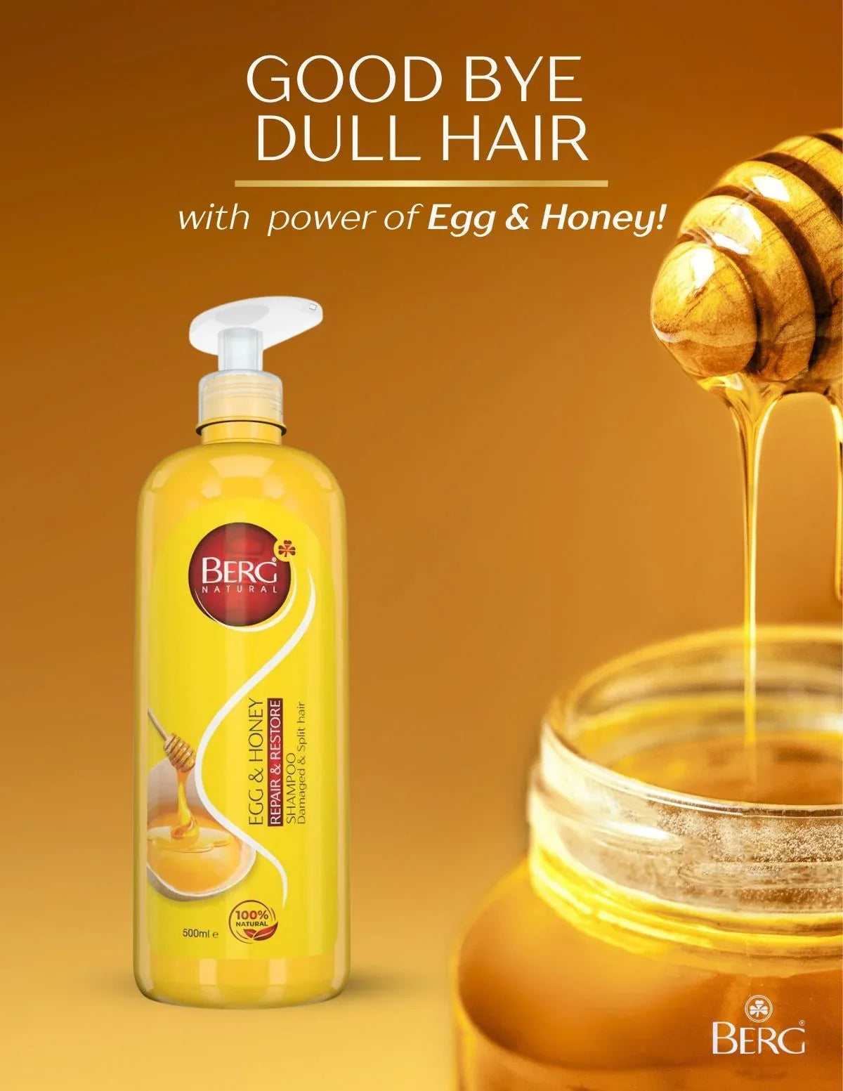 Berg Natural Egg & Honey Shampoo - berg.pk