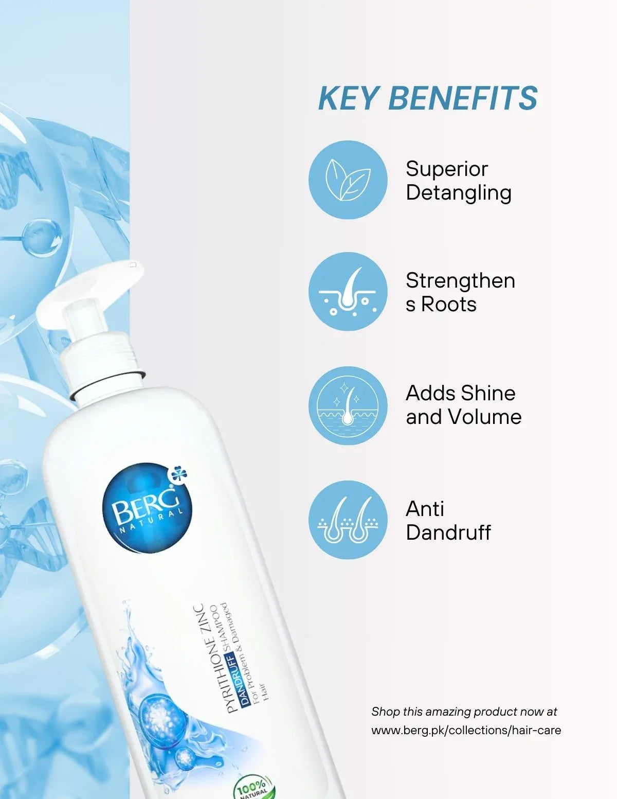 Berg Natural Pyrithione Zinc Shampoo - berg.pk