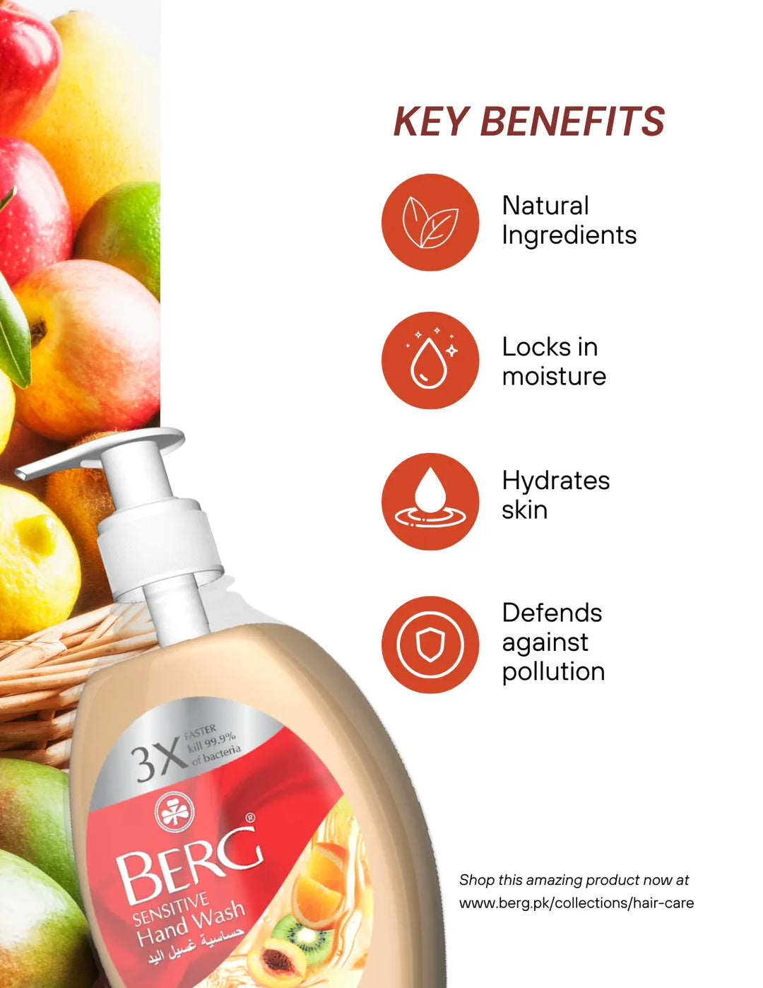 Berg Handwash Exfoliating Fruit - berg.pk