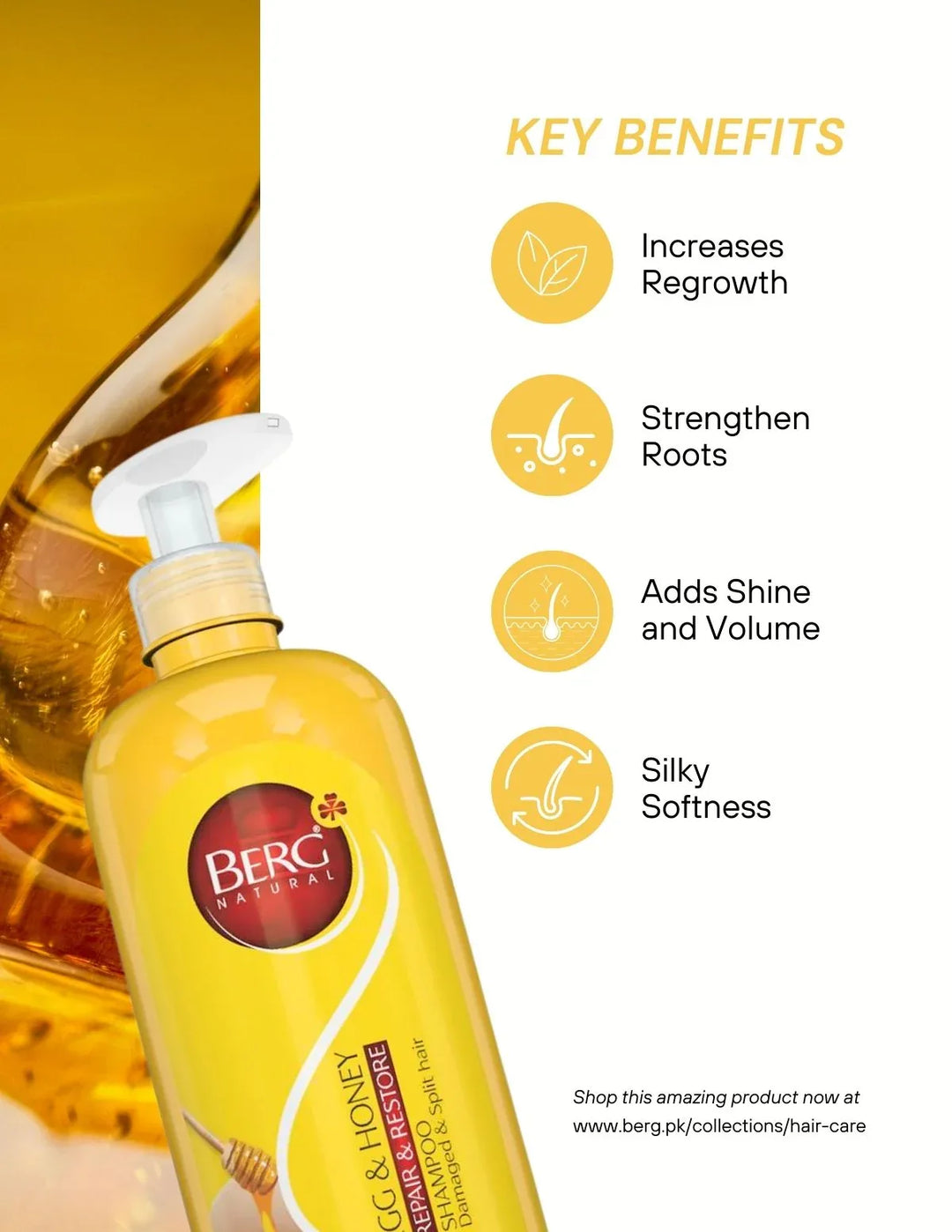 Berg Natural Egg &amp; Honey Shampoo - berg.pk