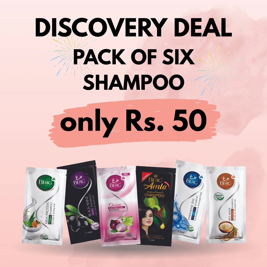 🎁FREE GIFT CHECKOUT NOW Shampoo Dicovery pack of 6 (100% off) - berg.pk